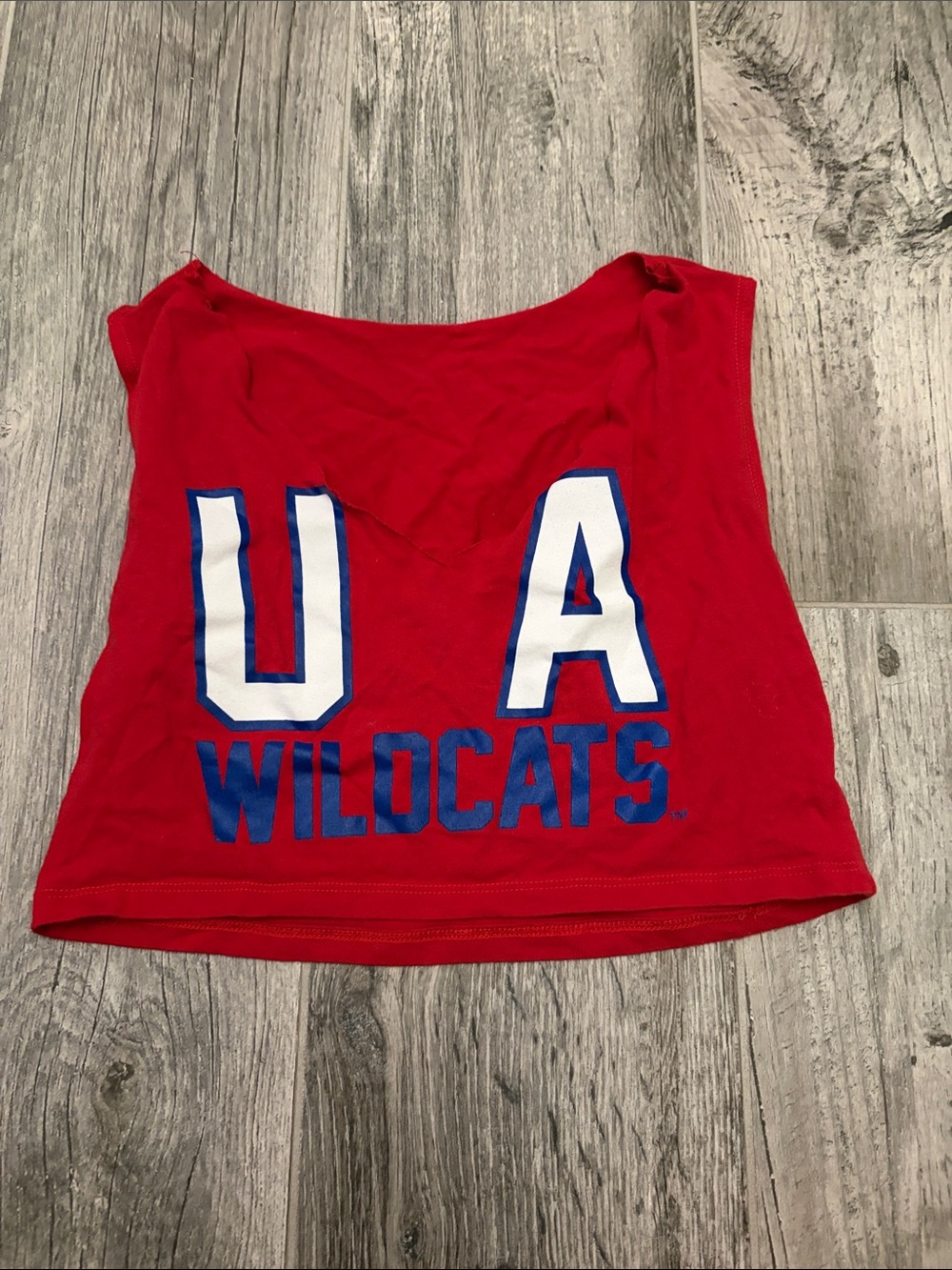 Red 'UA Wildcats' Cropped Tank Top